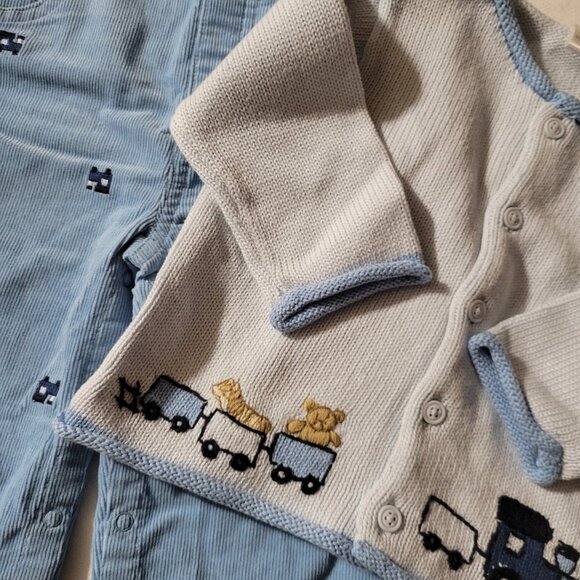 Gymboree Favorite Toys Vintage NWT 6-12 month Sweater, Hat & embroidered overall - Picture 5 of 5